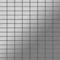 ALLOY Mosaik Fliese Massiv Metall Edelstahl Marine Gebürstet Grau Bauhaus-s-s-mb 1 Paket mit 10 Matten 1,05 m2 Grau
