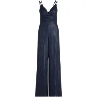 Vera Mont Jumpsuit "Jumpsuit mit Glanzeffekt", Damen, Gr. 42, EURO, blau (dunkelblau, dunkelblau), Obermaterial: 95% Polyester PES. 5% Elasthan EL., Overalls Jumpsuit