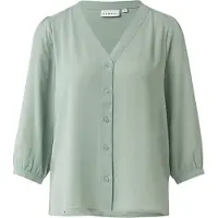 Comma Bluse Luftige Chiffon-Bluse mit V-Ausschnitt und 3/4-Ärmeln