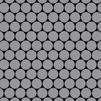 ALLOY Mosaik Fliese Massiv Metall Edelstahl Matt Grau 1,6mm Stark Dollar-s-s-ma 1 Paket mit 10 Matten 0,88 m2 Grau
