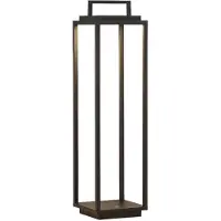 LUCANDE LED-Außenleuchte Elaja, schwarz, Akku, USB, dimmbar