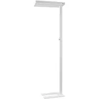 Arcchio Logan Stehleuchte Weiß dimmbar Sensor - , Logan Pro, dimmbar, Weiß, für Arbeitszimmer / Büro, Aluminium, Modern