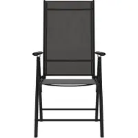 vidaXL "Outdoor-Stuhl/Picknickstuhl - Gartenstühle Klappbar 6er Set - Gartensessel - Textilene Schwarz - 54x73x107 cm NeuMöbel 9639305