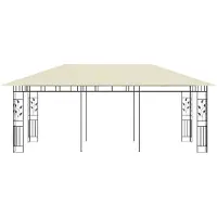 vidaXL Möbel Garten-Pavillon Wasserdicht Design - Pop-Up-Partyzelt/ Festzelt - mit Moskitonetz 6x3x2,73 m Creme Top8996025