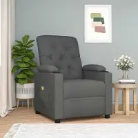 vidaXL Design Massagesessel Dunkelgrau Stoff - Massagesessel 2025 Neu3246153 1parcel