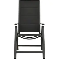 vidaXL "Winter Sale" Gartenstühle - Schwarz Klappbare Gartenstühle 2er-set Textilene und Aluminium Schwarz DE4090334