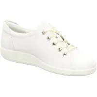 Ecco Soft 2.0 Veterschoenen Laag - Wit - Maat 37