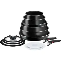 Tefal L1599243, Gemischtes Set, Schwarz, Aluminium, Schwarz, Abnehmbar, 16 cm