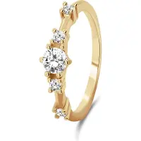 Brilio Silver - Charming gold-plated ring with zircons RI040Y - Circuit: 54 mm