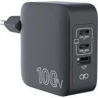 Force Power Lite , Ladegerät 100 W USB-A/2x USB-C Power Delivery Ultra Schnell, Schwarz