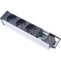As Schwabe as-Schwabe 3-fach Steckdosenleiste RACK 10 Zoll Netzwerk Mehrfachsteckdose