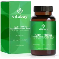 Vitabay Liposomales Nad+ 1000mg+trans-Reveratrol 600mg WKA 90 St Weichkapseln