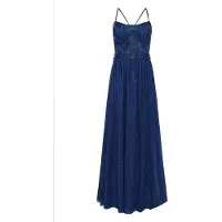 Vera Mont Abendkleid im Glitzer-Look in Dunkelblau/Grau | Gr.: 38