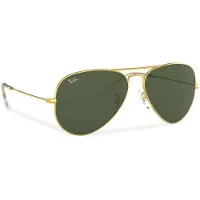 Ray-Ban RB 3025 AVIATOR Unisex-Sonnenbrille Vollrand Pilot Metall-Gestell, gold