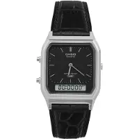 Casio Armbanduhr AQ-230EL-1AEF analog-digital mit Lederband