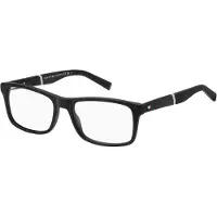 Tommy Hilfiger Eyewear TH 2044 Herren-Brille inkl. Gläser Vollrand Quadratisch Acetat-Gestell 53/17/145, schwarz