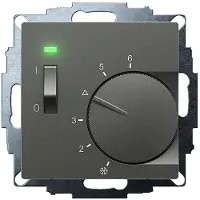 Eberle UP-Raumregler UTE 1015 Anthrazit 55x55 mm Temperatur 5-30 C, AC 230V
