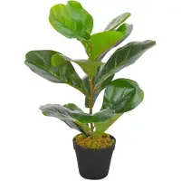 Décoshop26 - Künstliche Pflanze mit Topf grüne Feigenblätter 45 cm Innendekoration DEC022016