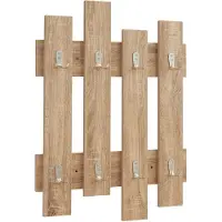 Helloshop26 Garderobe - - Wandgarderobe - 16 Haken - Eichenoptik - 80x60x3 cm