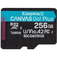 Kingston Kingstons Canvas Go! Plus microSD für Abenteurer und mobile Gamer bietet Lesegeschwindigkeiten von max. 200MB/s1 für nahtlose 4K UHD-Aufnahmen. Mit U3