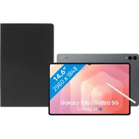 Samsung Galaxy Tab S11 Ultra 14,6 Zoll 256GB Wi-Fi + 5G Grau + BlueBuilt Book Case Schwarz