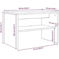 vidaXL TV-Schränk Graues Sonoma 60 x 35 x 40 cm Holzwerkstoff