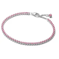 Pandora 593927C02 Tennisarmband für Damen Silber mit Zirkonia Pink