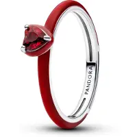 Pandora 193088C05 Damen Silberring Rotes Chakra Herz