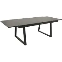 Degamo Ausziehtisch REIMS 180/240x100cm, Alu anthrazit + Glas in Keramikoptik