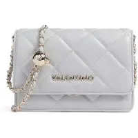 Valentino Graue Designertasche aus recyceltem Material mit Kettenriemen