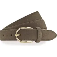 Vanzetti 30 mm Ledergürtel mit Dornschließe in Grau Taupe | Gr.: 100