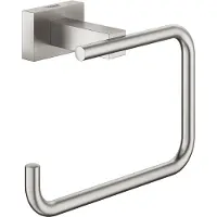 GROHE Essentials Cube Toilettenpapierhalter 13 8x6x9 8 cm Supersteel