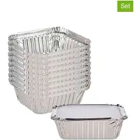 San Ignacio KINVARA - Set mit 10 Aluminiumschalen mit kleinem Deckel, 500 ml