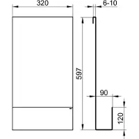 Keuco Duschablage, abnehmbar, 24951510000, Farbe: Weiß Matt