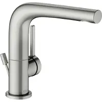 Keuco EDITION 400 Einhebel-Waschtischmischer 150, schwenkbar, mit Ablaufgarnitur, 51505060000, Farbe: Edelstahl-finish