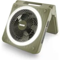 Unold 86516 Standventilator – Solarventilator für Camping | Akku-Solar-Ventilator mit LED-Beleuchtung | 5 Geschwindigkeitsstufen.