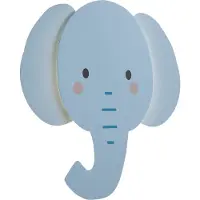 QAZQA Kinder Wandleuchte Blau inkl LED 3 Stufen Dimmbar Ellie der Elefant