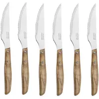 Jamon Hackmesserset aus rot gefärbtem, komprimiertem Pappelholz und 22 cm langer NITRUM Klinge aus rostfreiem Stahl Gesamtlänge