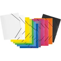 Pagna Eckspanner Trend 99127-00, A3, Kunststoff, farbig sortiert, 3 Einschlagklappen, 12 Stück