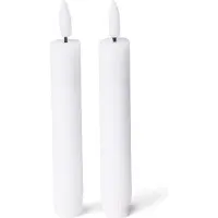 Novaliv LED Stabkerze mit Timer-Funktion 12er Set - Weiße Stabkerze LED Moving Flame Timer - 12,5cm