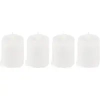 Novaliv LED Kerze Outdoor 4x weiss Grablichter LED mit Batterie Dauerkerze | LED Kerzen flackernde Flamme
