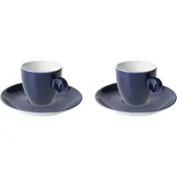 Maastricht porselein Maastricht Porzellan Kaffeetasse und Untertasse Bart Colour Caf√ 17 cl Blau 2 Stück