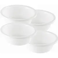 Novaliv 4x Spülschüssel Rund 0,6L, D16 cm, Weiss, BPA-frei Spülmaschinenfest Ideal für Küche und Camp