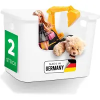 Novaliv 2x Aufbewahrungsbox Bad Organizer Kleiderschrank Schubladen Ordnungssystem Weiß Wohnmobil Schrank Organizer Box Badezimmer organizer & Kleiderschrank organizer & geeignet als Schubladenbox