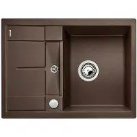 BLANCO METRA 45 S Compact, Schrankwaschbecken, Silgranit, Braun, Doppelseitig, 45 cm, Deutschland