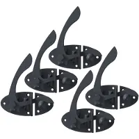 Alberts 856342 Gartentorfalle Ovado, graphitgrau kunststoffbeschichtet, 85 x 60 mm, 5er Set
