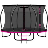 Thunder Gartentrampolin Ultra 366 cm 12 ft Innennetz 150 kg Rosa Schwarz