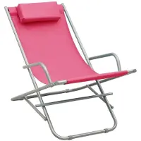vidaXL "2026 MODERNE" Schaukelstühle 2er-set - multifunktional& Moderne - Stahl Rosa - In- und Outdoor CC5995704