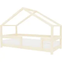 Benlemi Kinderhausbett LUCKY 90 x 180 Naturholz