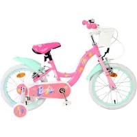 Volare Barbie Kinderfahrrad - Mädchen - 16 Zoll - Rosa - Zwei Handbremsen